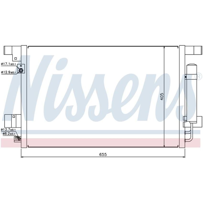 NISSENS 940029 Air Conditioning Condenser/Receiver Drier Assembly