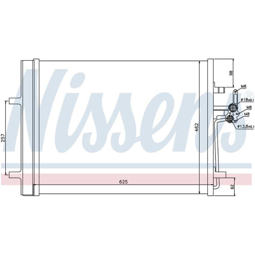 NISSENS 940044 Air Conditioning Condenser/Receiver Drier Assembly