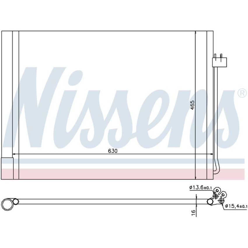 NISSENS 940058 Air Conditioning Condenser/Receiver Drier Assembly