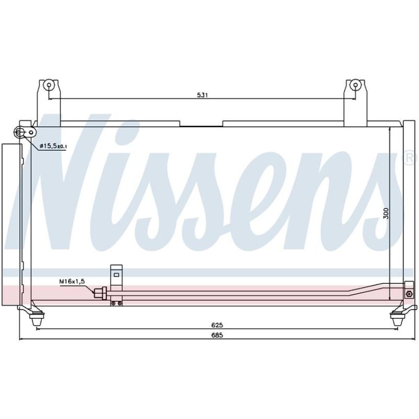 NISSENS 940080 Air Conditioning Condenser/Receiver Drier Assembly
