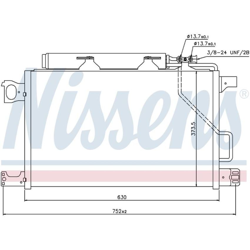 NISSENS 940100 Air Conditioning Condenser/Receiver Drier Assembly