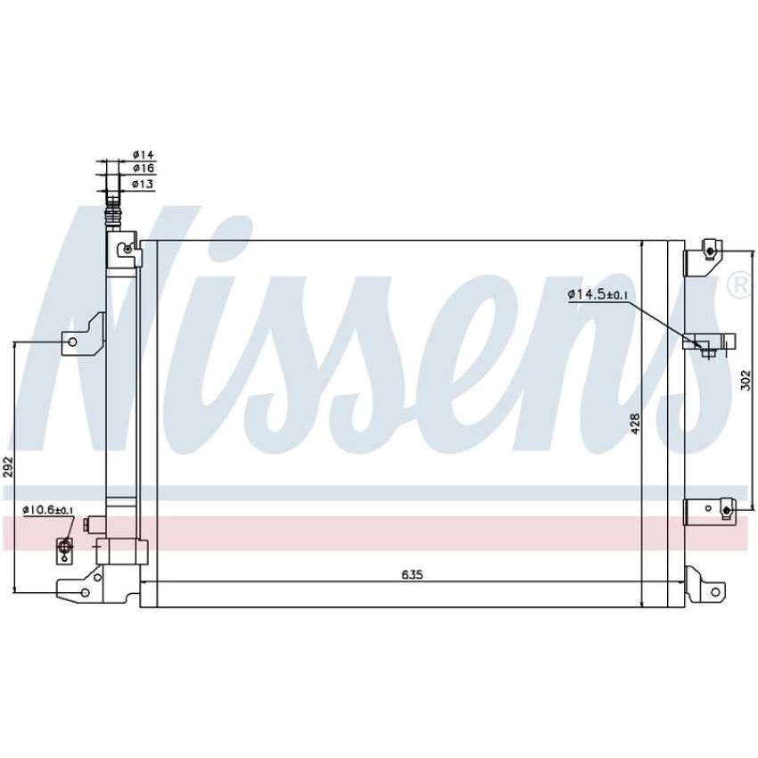 NISSENS 940103 Air Conditioning Condenser/Receiver Drier Assembly