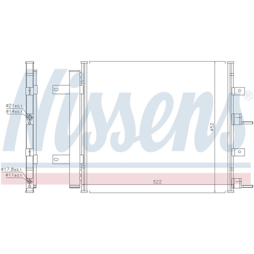 NISSENS 940117 Air Conditioning Condenser/Receiver Drier Assembly