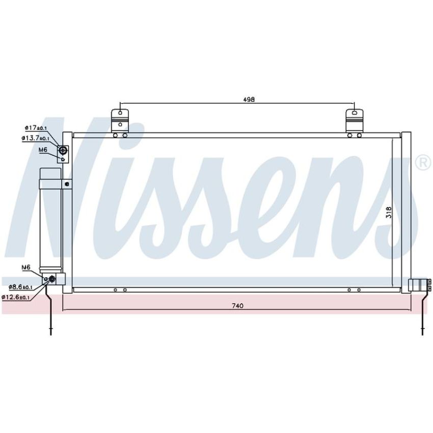 NISSENS 940164 Air Conditioning Condenser/Receiver Drier Assembly