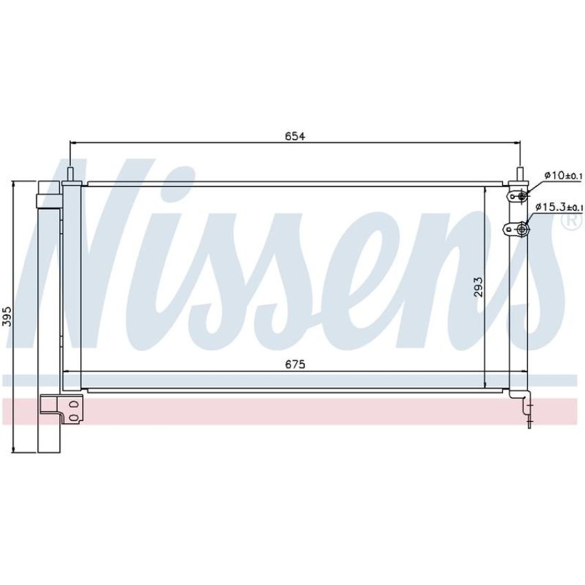 NISSENS 940175 Air Conditioning Condenser/Receiver Drier Assembly