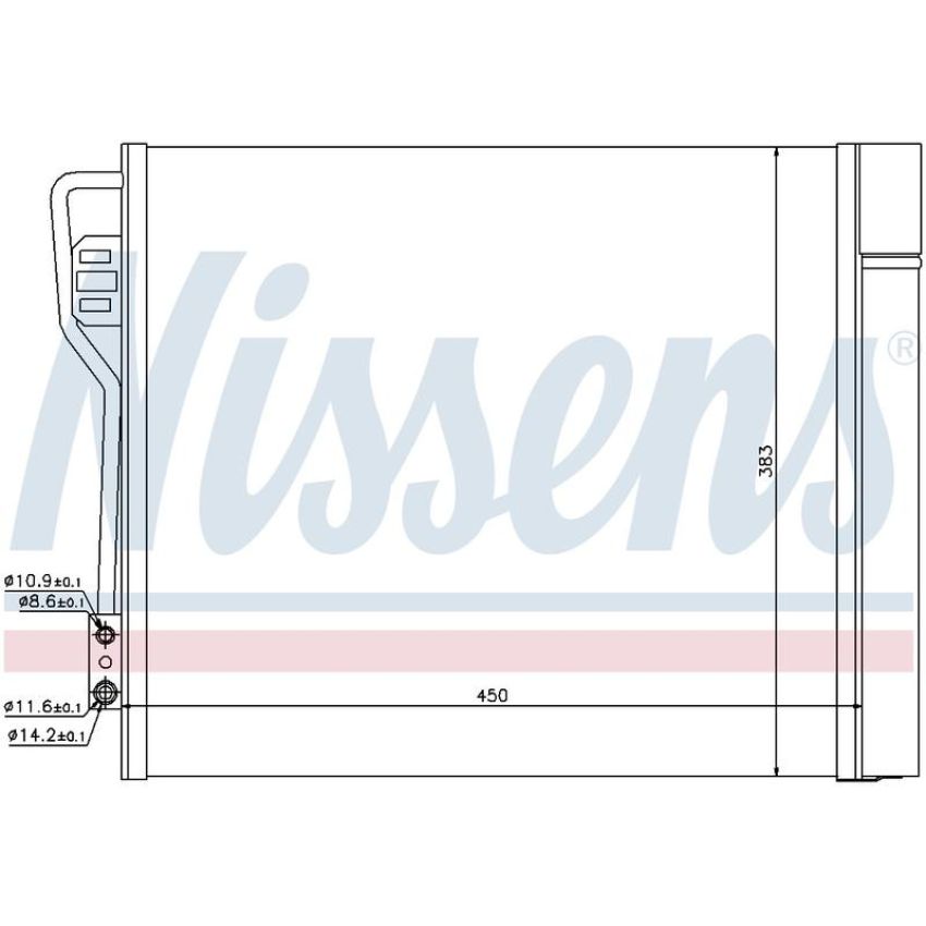 NISSENS 940185 Air Conditioning Condenser/Receiver Drier Assembly