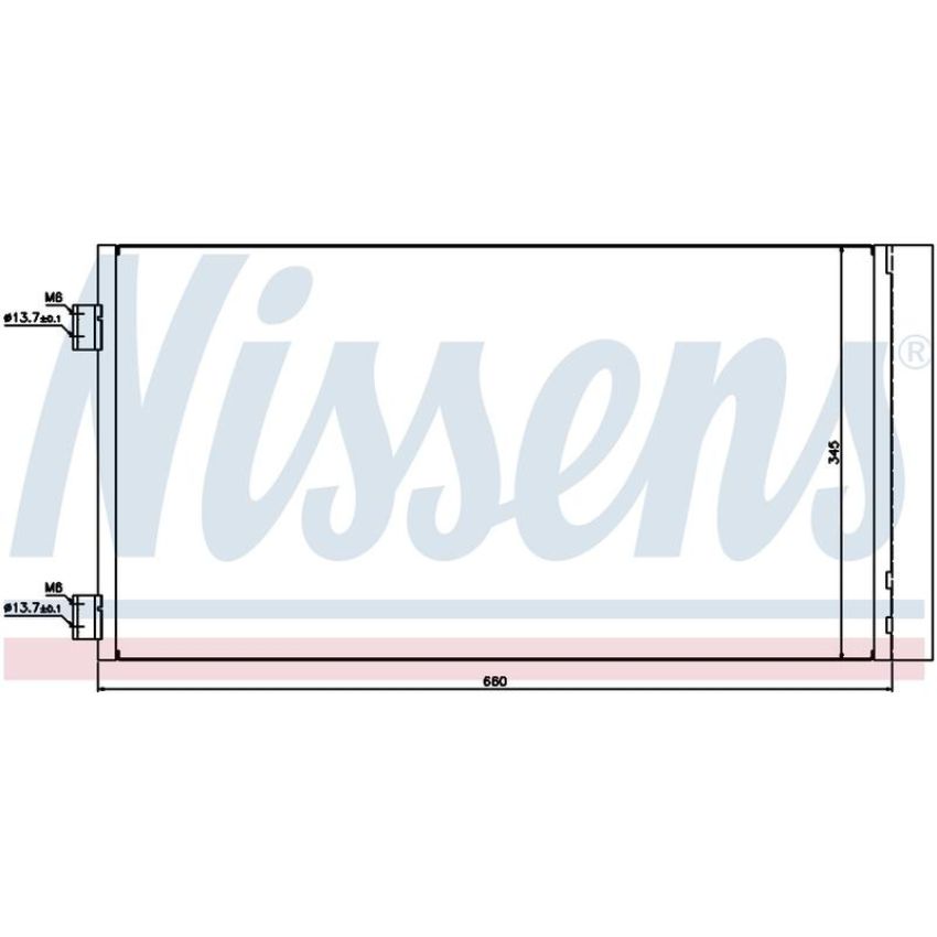 NISSENS 940204 Air Conditioning Condenser/Receiver Drier Assembly
