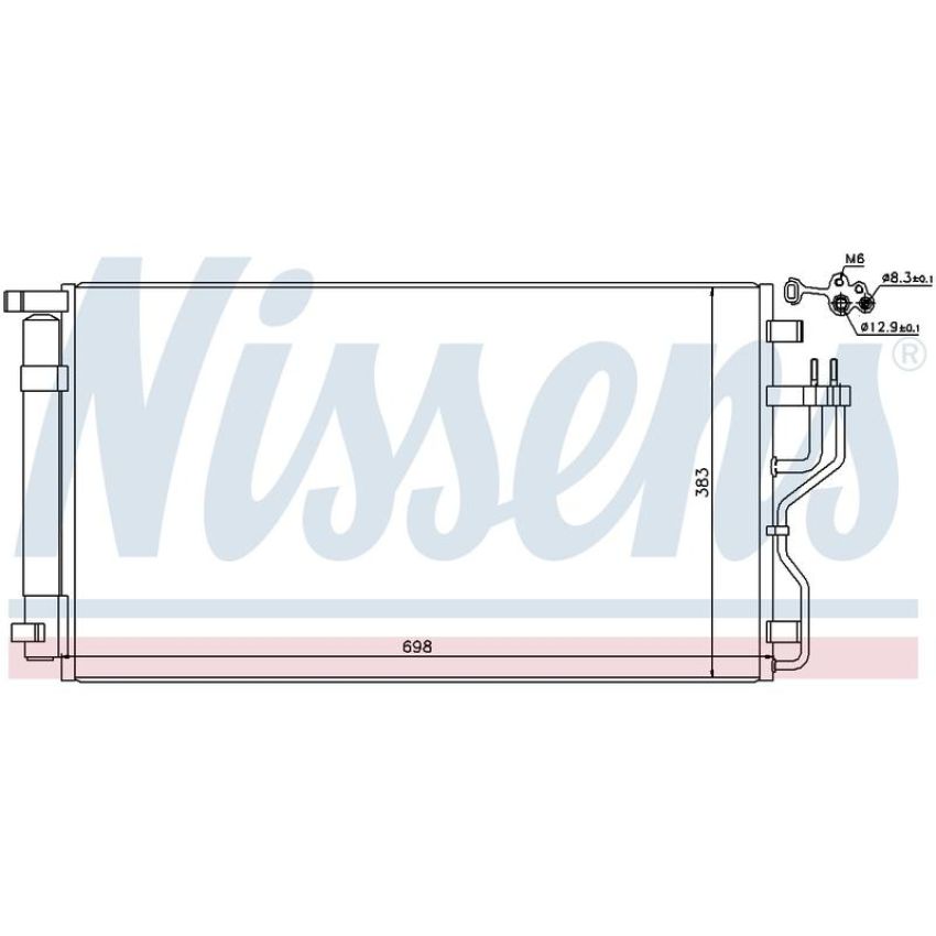 NISSENS 940208 Air Conditioning Condenser/Receiver Drier Assembly