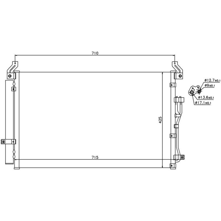 NISSENS 940212 Air Conditioning Condenser and Receiver Drier Assembly