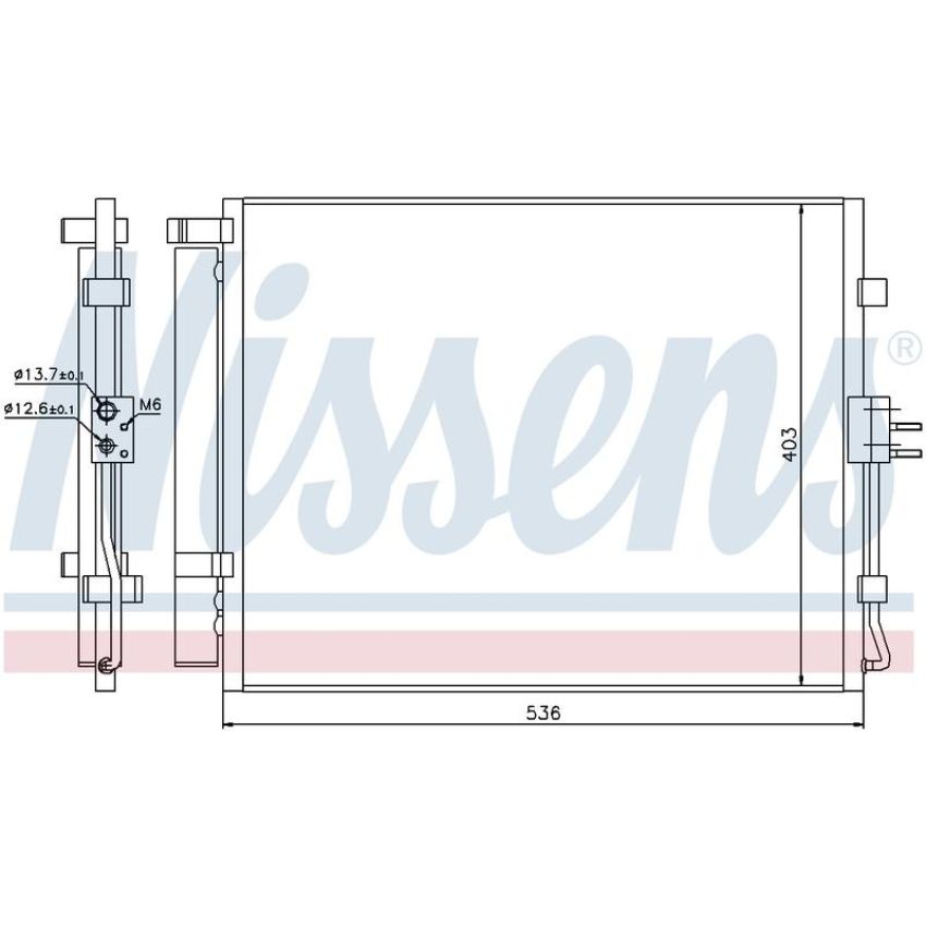 NISSENS 940217 Air Conditioning Condenser/Receiver Drier Assembly