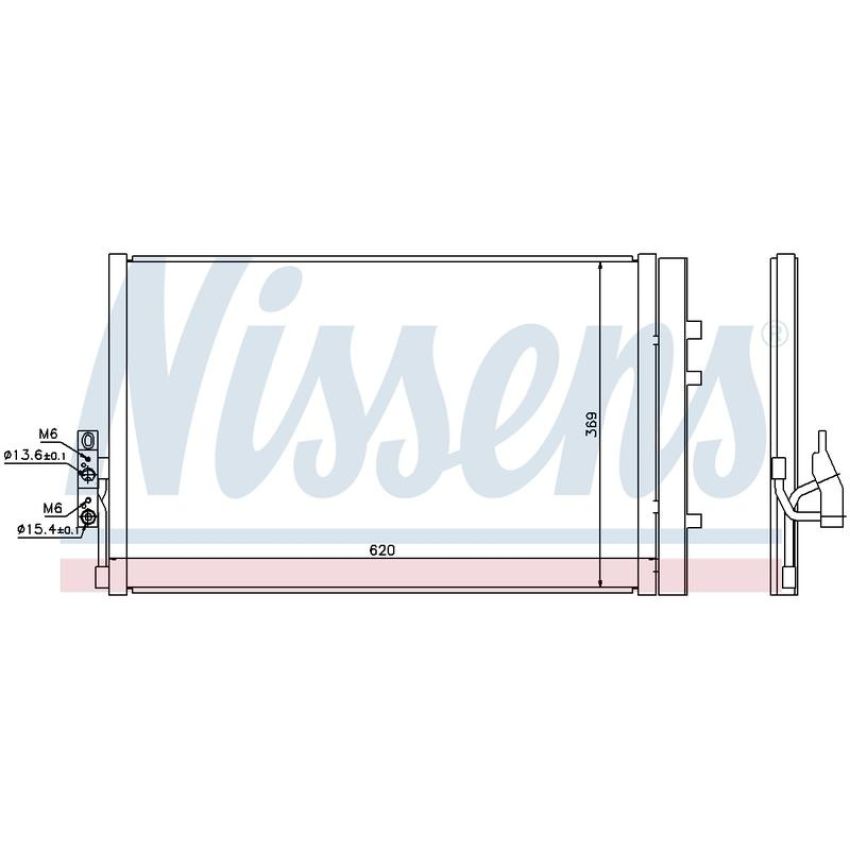 NISSENS 940226 Air Conditioning Condenser/Receiver Drier Assembly