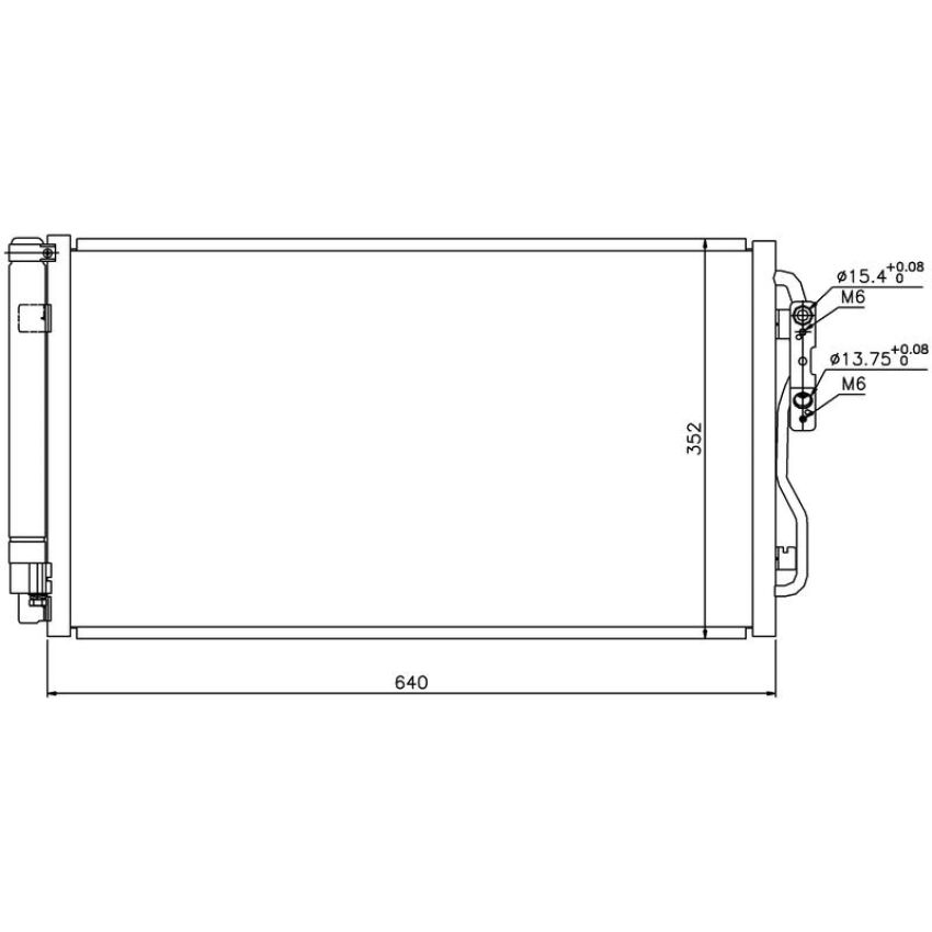 NISSENS 940236 Air Conditioning Condenser/Receiver Drier Assembly