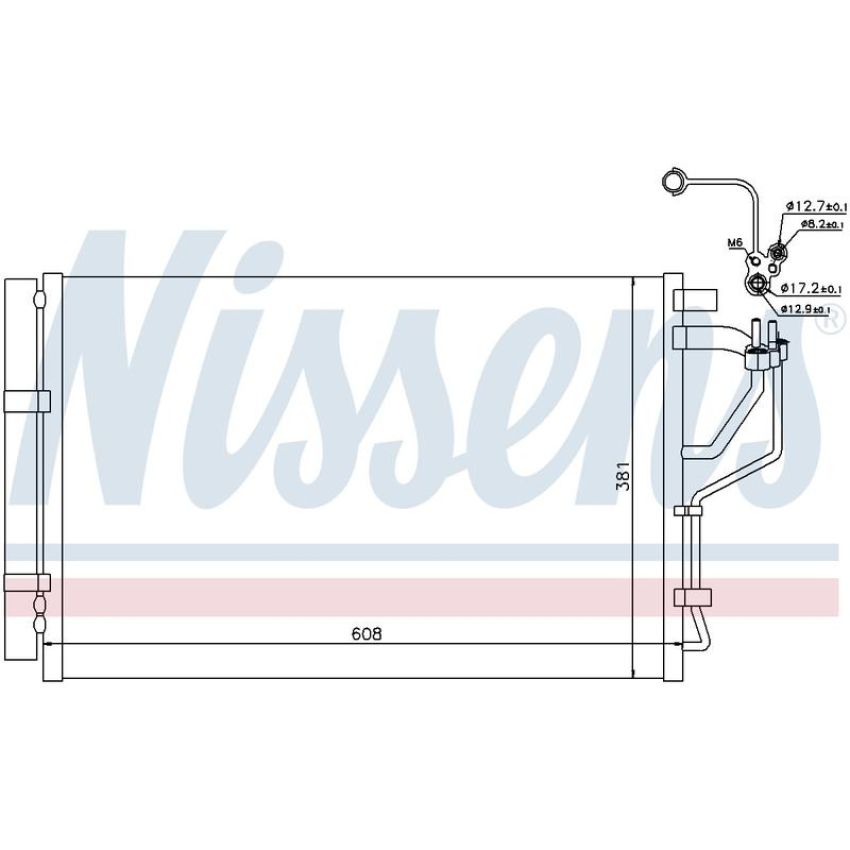 NISSENS 940268 Air Conditioning Condenser/Receiver Drier Assembly
