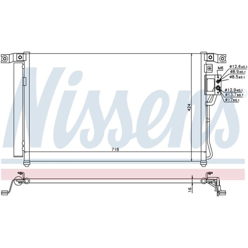 NISSENS 940278 Air Conditioning Condenser/Receiver Drier Assembly