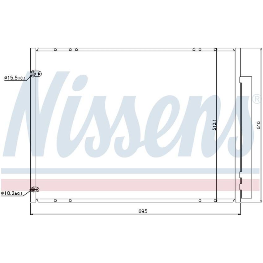 NISSENS 940298 Air Conditioning Condenser/Receiver Drier Assembly