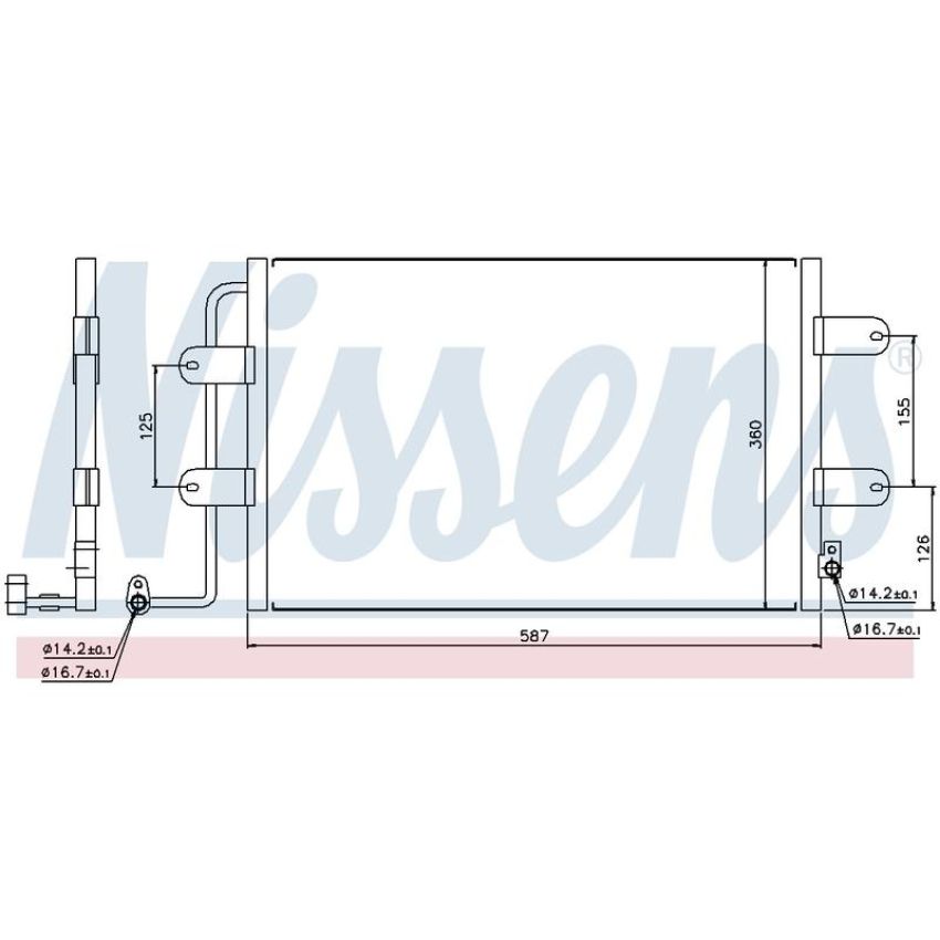 NISSENS 940305 Air Conditioning Condenser/Receiver Drier Assembly