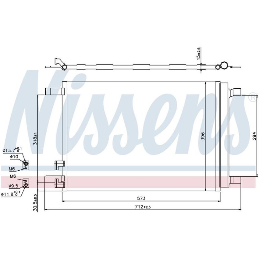 NISSENS 940319 Air Conditioning Condenser/Receiver Drier Assembly