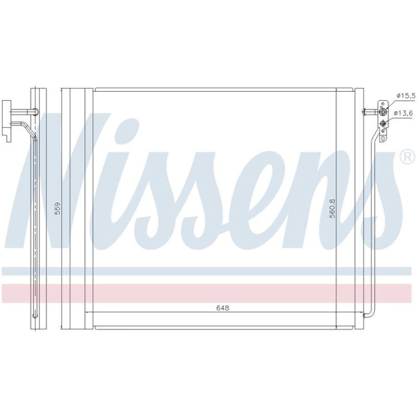 NISSENS 940343 Air Conditioning Condenser/Receiver Drier Assembly