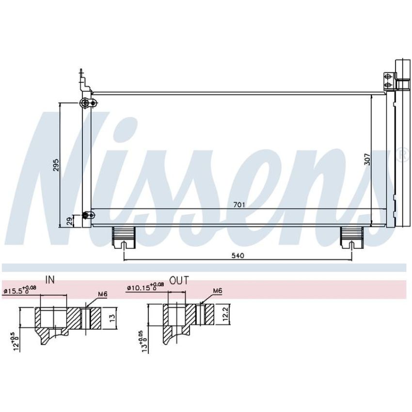 NISSENS 940344 Air Conditioning Condenser/Receiver Drier Assembly