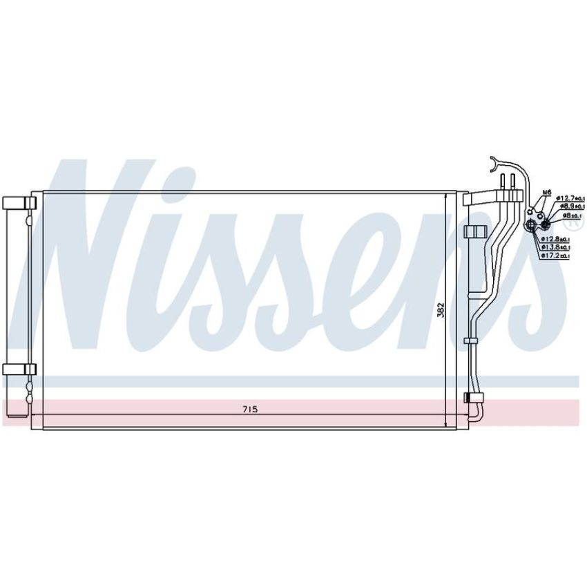 NISSENS 940347 Air Conditioning Condenser/Receiver Drier Assembly