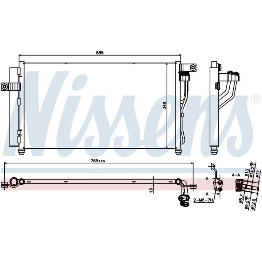 NISSENS 940360 Air Conditioning Condenser/Receiver Drier Assembly