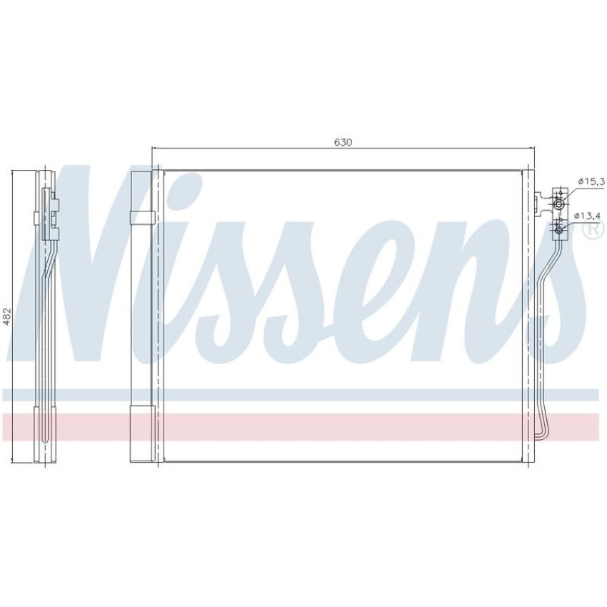 NISSENS 940370 Air Conditioning Condenser/Receiver Drier Assembly