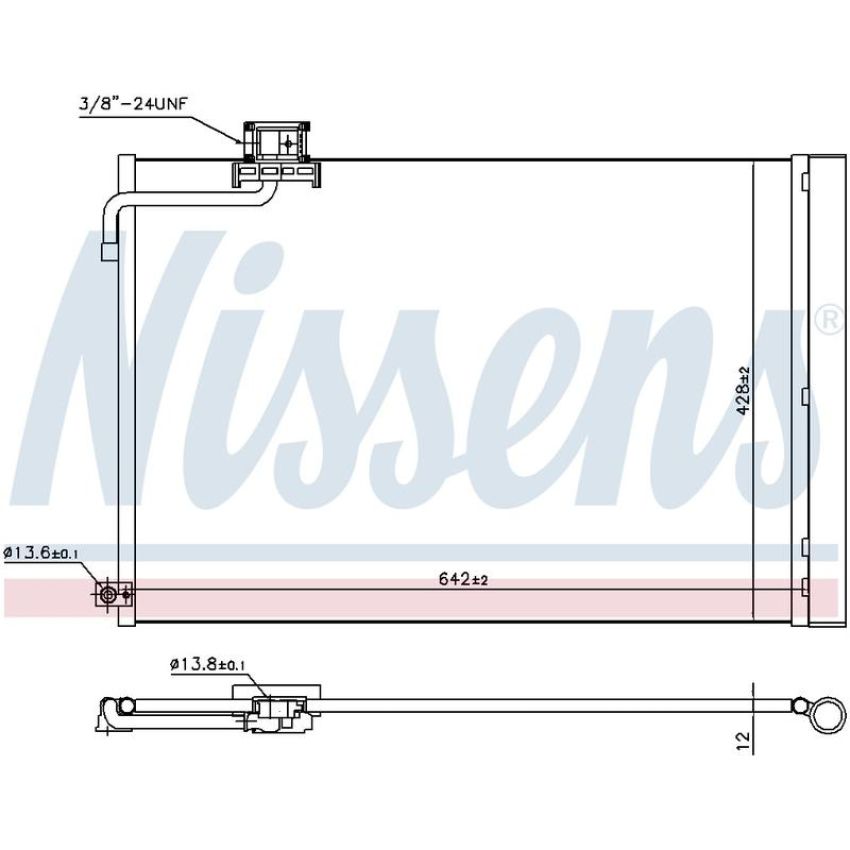 NISSENS 940414 Air Conditioning Condenser/Receiver Drier Assembly