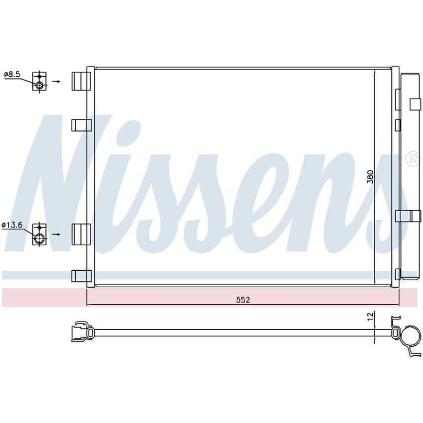 NISSENS 940426 Air Conditioning Condenser/Receiver Drier Assembly