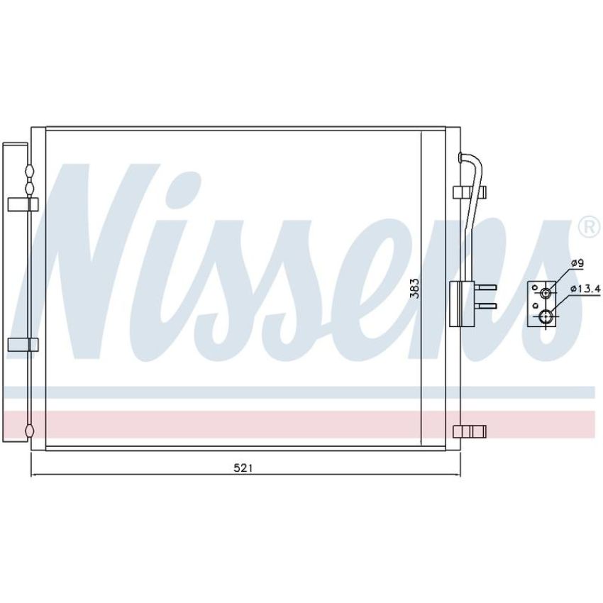 NISSENS 940428 Air Conditioning Condenser/Receiver Drier Assembly