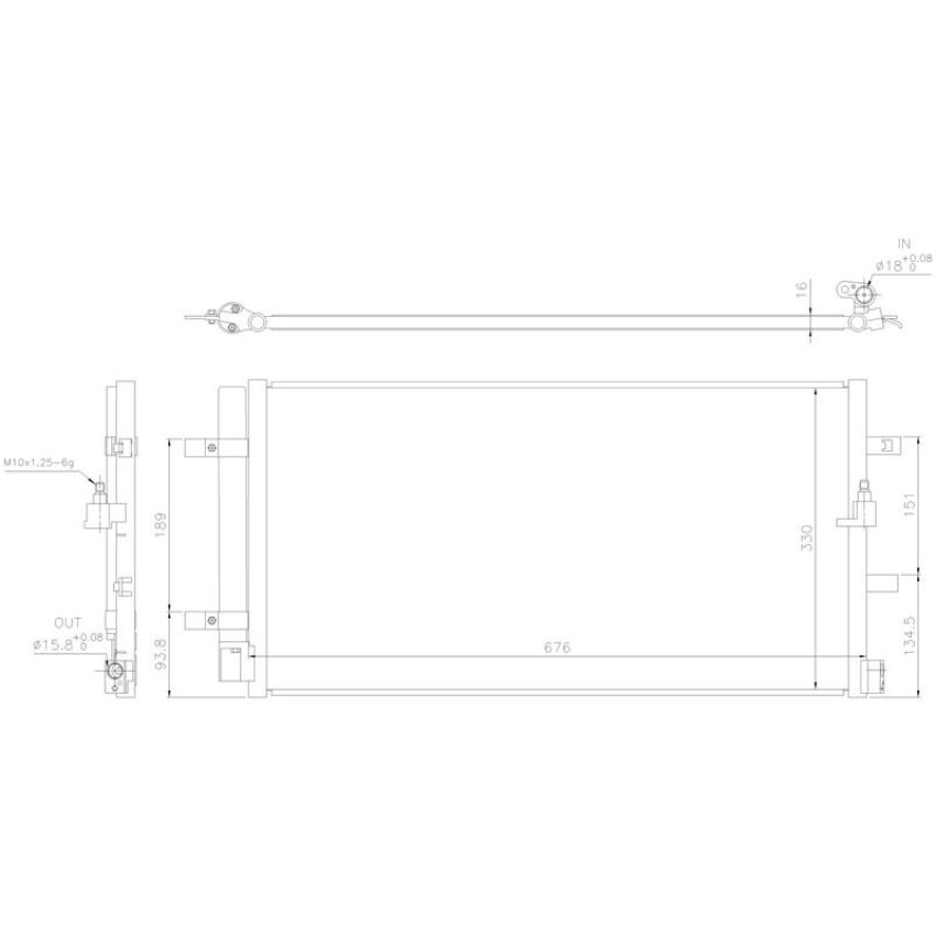 NISSENS 940453 Air Conditioning Condenser/Receiver Drier Assembly