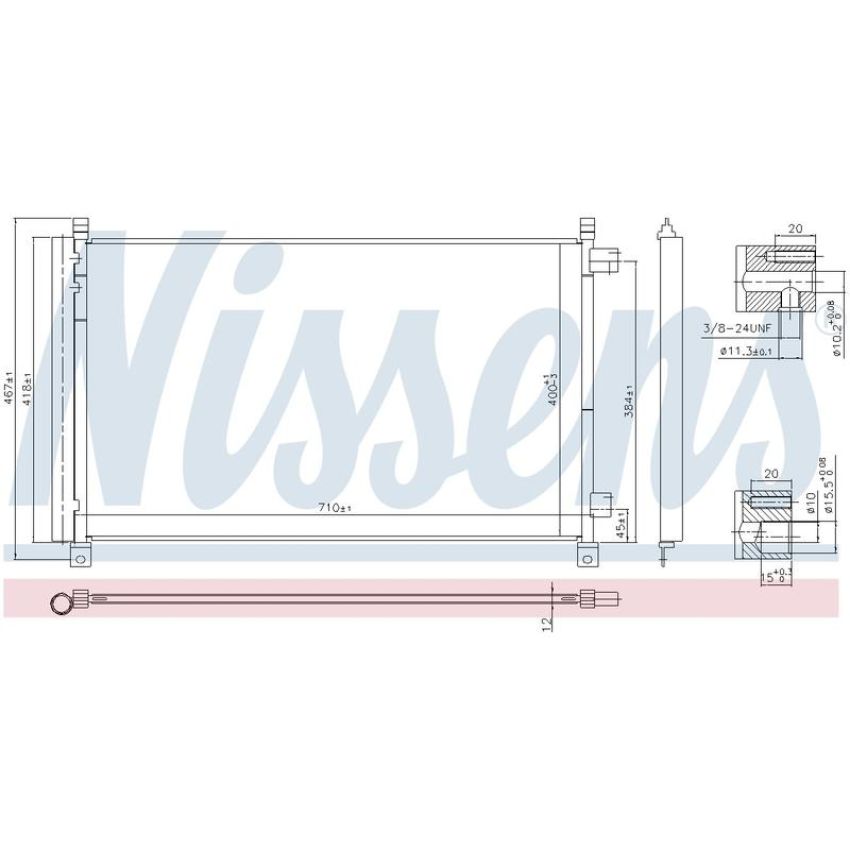NISSENS 940548 Air Conditioning Condenser/Receiver Drier Assembly