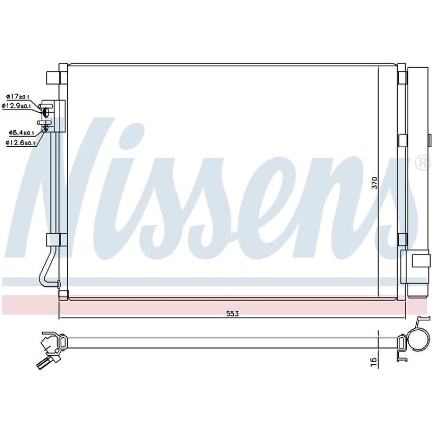 NISSENS 940564 Air Conditioning Condenser/Receiver Drier Assembly