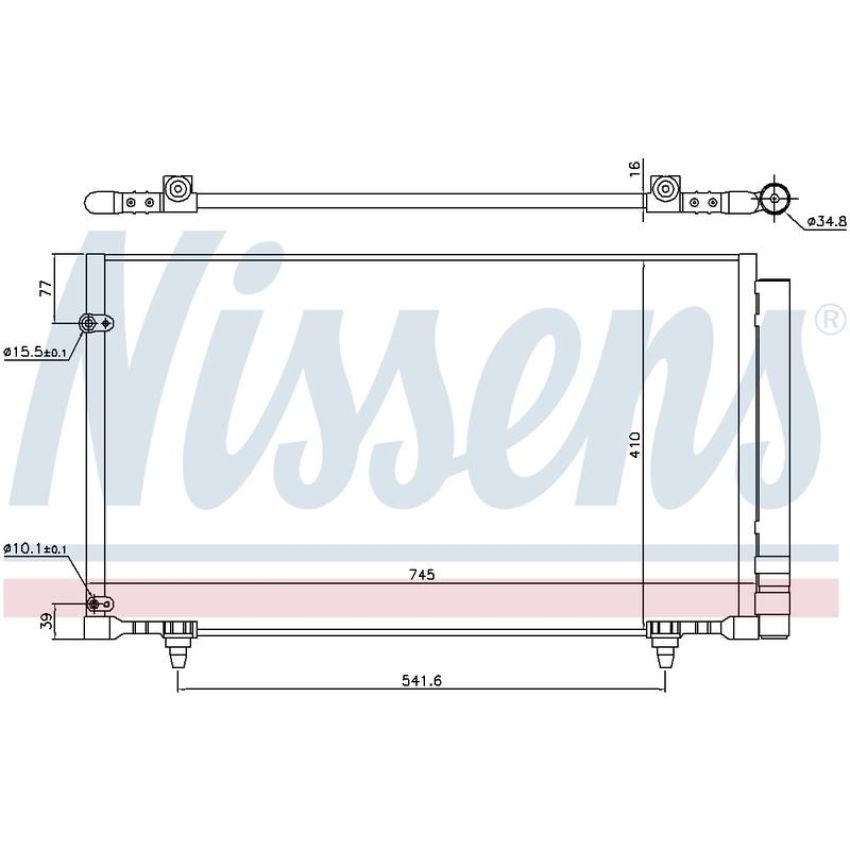 NISSENS 940671 Air Conditioning Condenser/Receiver Drier Assembly