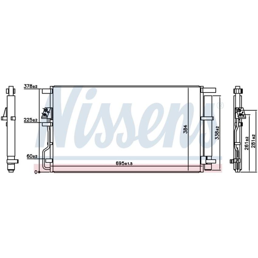 NISSENS 940820 Air Conditioning Condenser/Receiver Drier Assembly