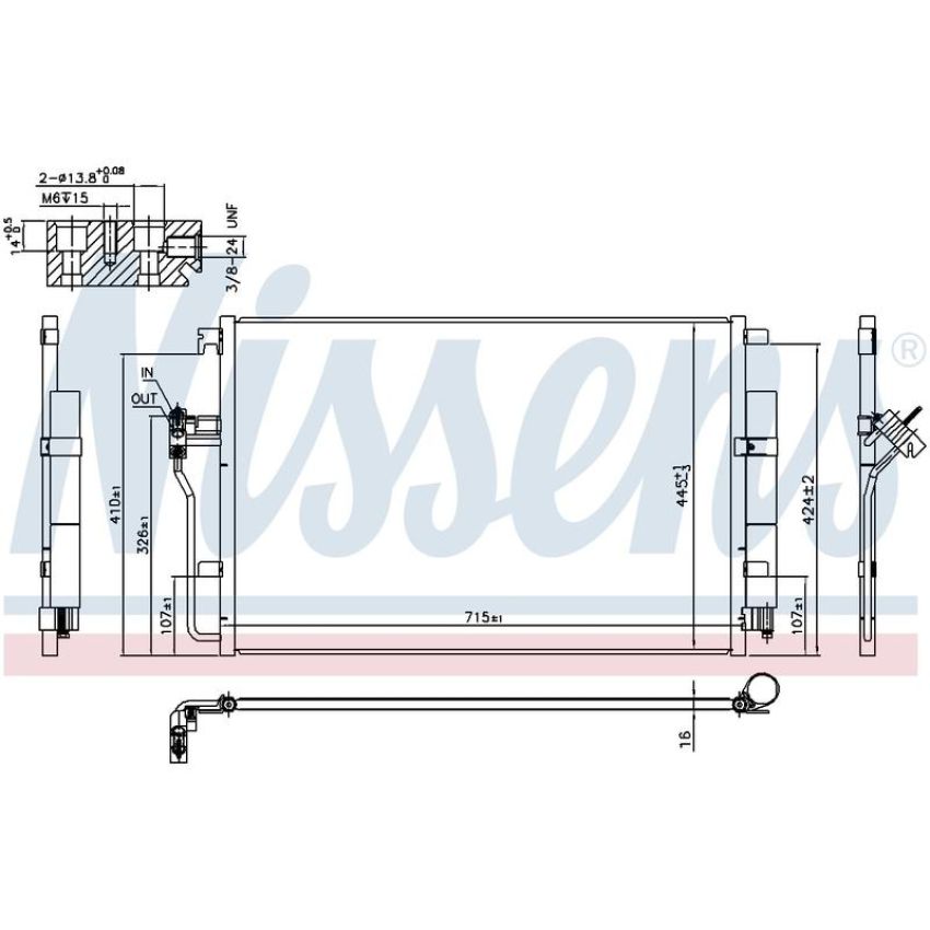 NISSENS 940826 Air Conditioning Condenser/Receiver Drier Assembly