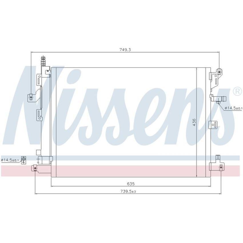 NISSENS 940830 Air Conditioning Condenser/Receiver Drier Assembly