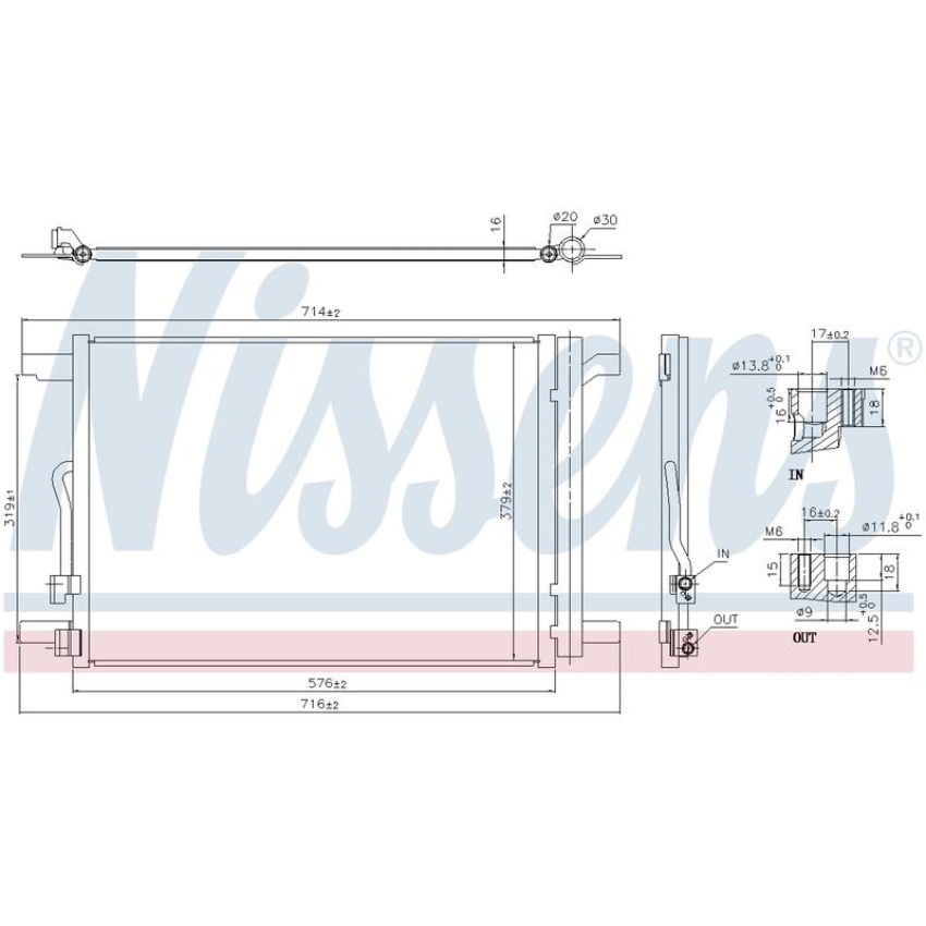 NISSENS 940837 Air Conditioning Condenser/Receiver Drier Assembly