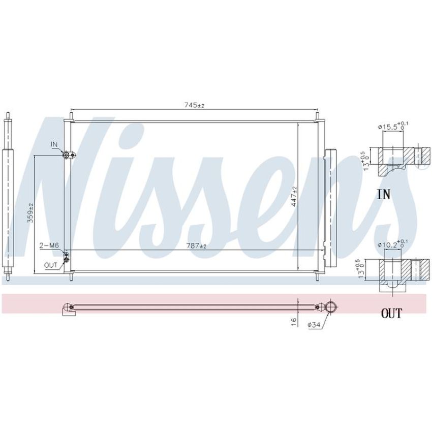 NISSENS 940842 Air Conditioning Condenser/Receiver Drier Assembly