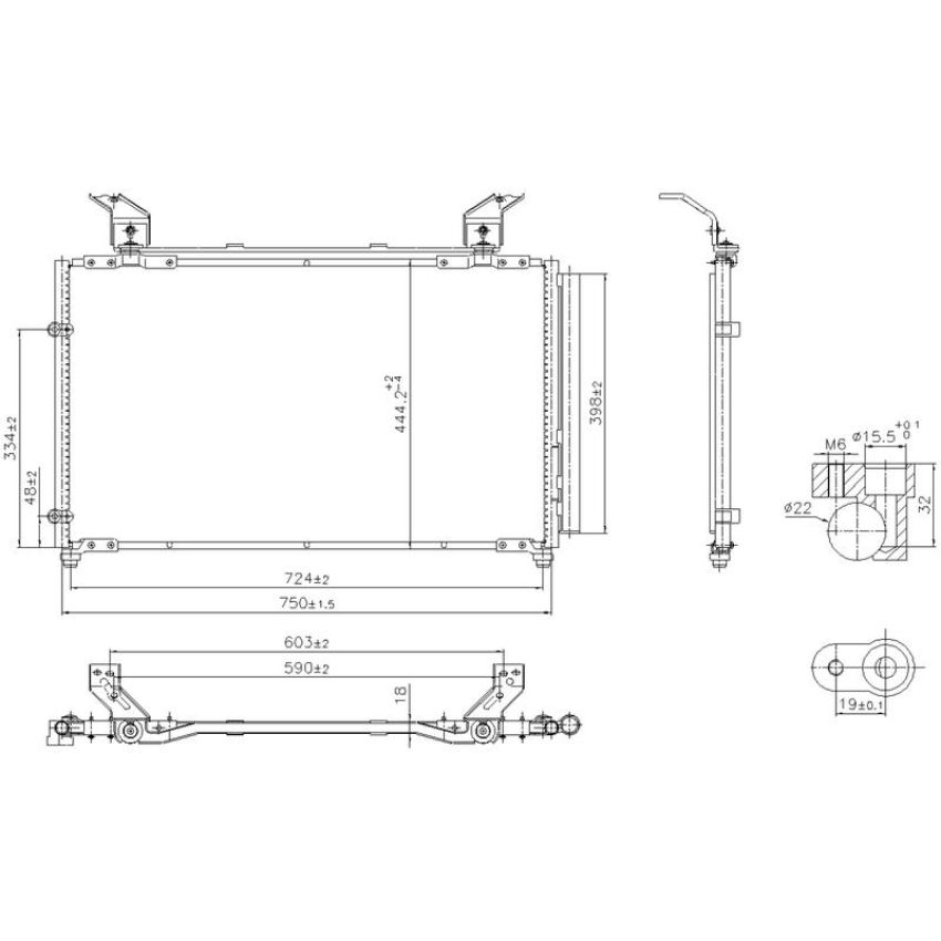 NISSENS 940923 Air Conditioning Condenser/Receiver Drier Assembly