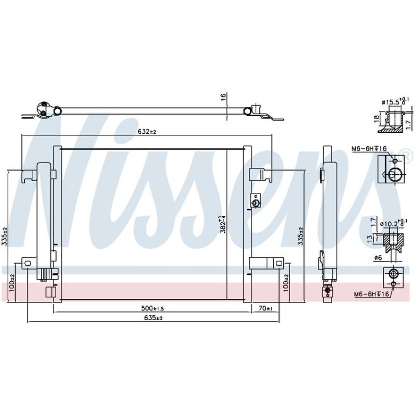 NISSENS 941044 Air Conditioning Condenser/Receiver Drier Assembly