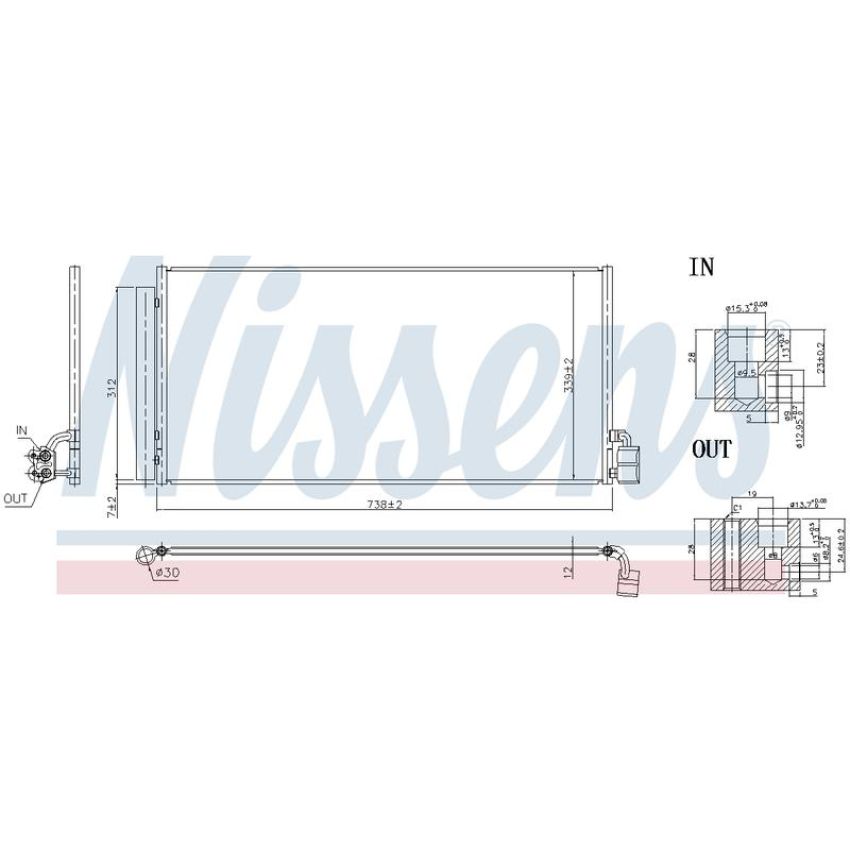 NISSENS 941068 Air Conditioning Condenser/Receiver Drier Assembly