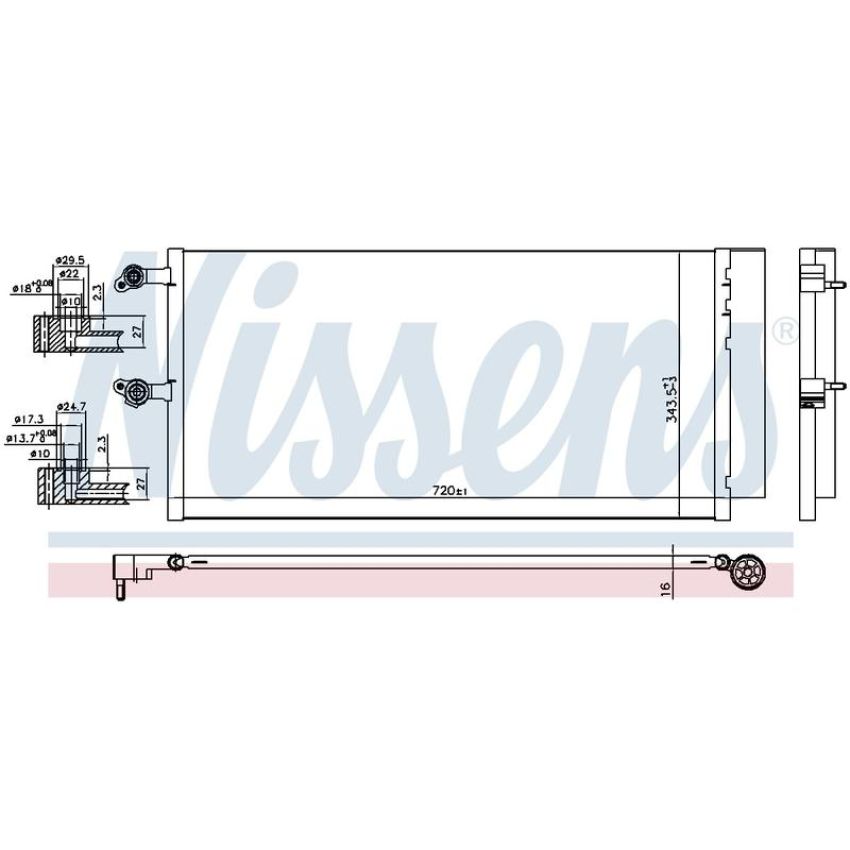 NISSENS 941069 Air Conditioning Condenser/Receiver Drier Assembly