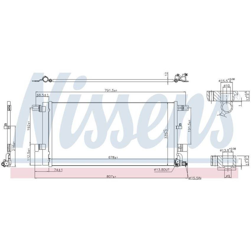 NISSENS 941076 Air Conditioning Condenser/Receiver Drier Assembly