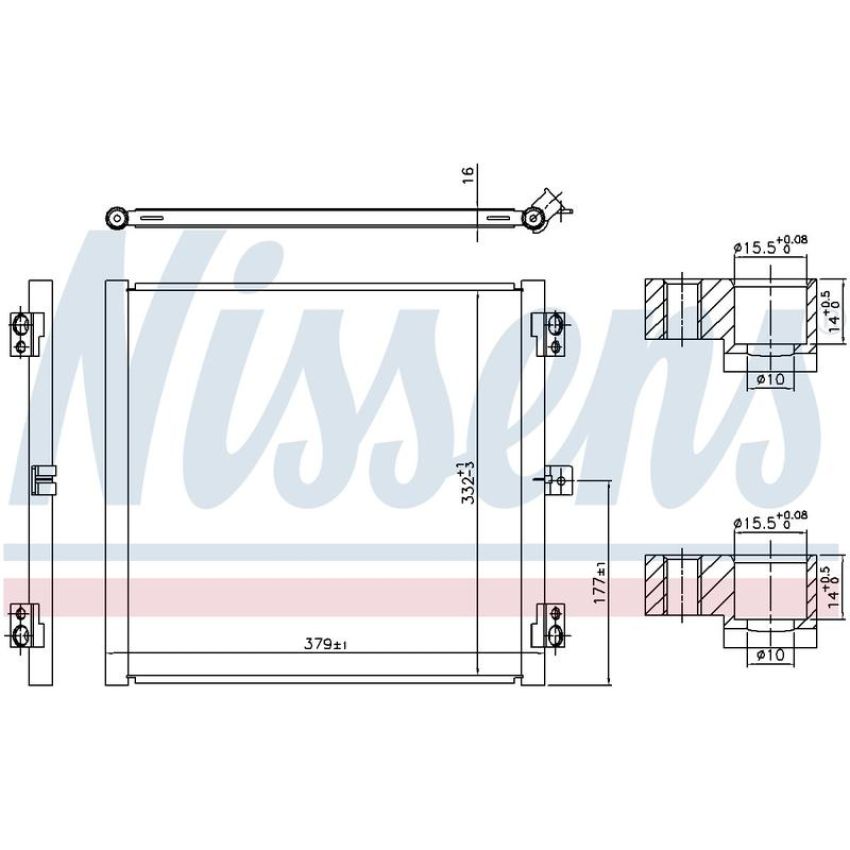 NISSENS 941079 Air Conditioning Condenser/Receiver Drier Assembly