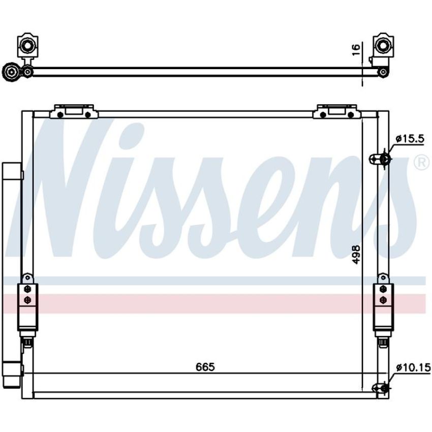NISSENS 941151 Air Conditioning Condenser/Receiver Drier Assembly