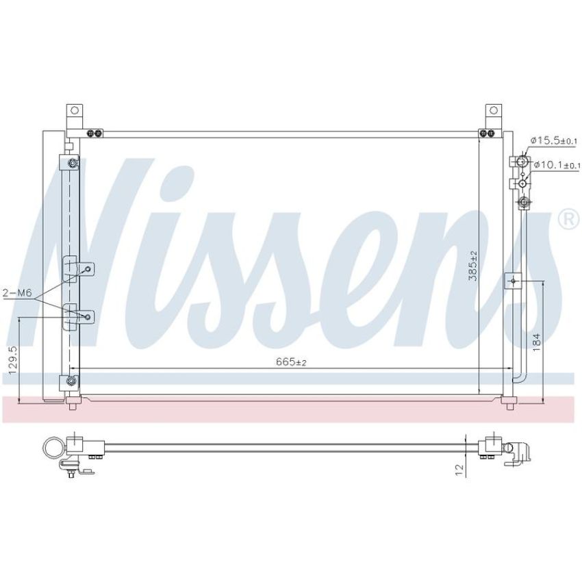 NISSENS 941173 Air Conditioning Condenser/Receiver Drier Assembly