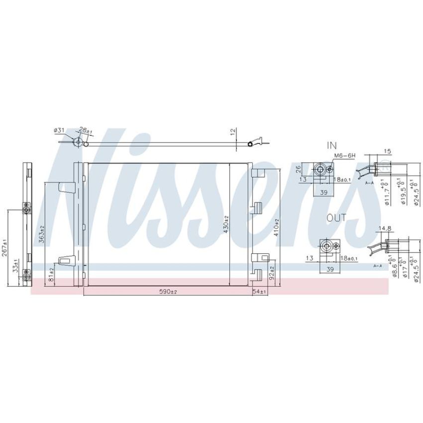 NISSENS 941194 Air Conditioning Condenser/Receiver Drier Assembly