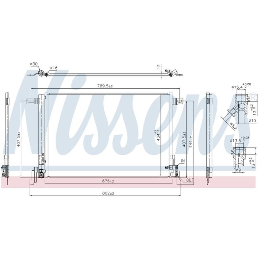 NISSENS 941209 Air Conditioning Condenser/Receiver Drier Assembly