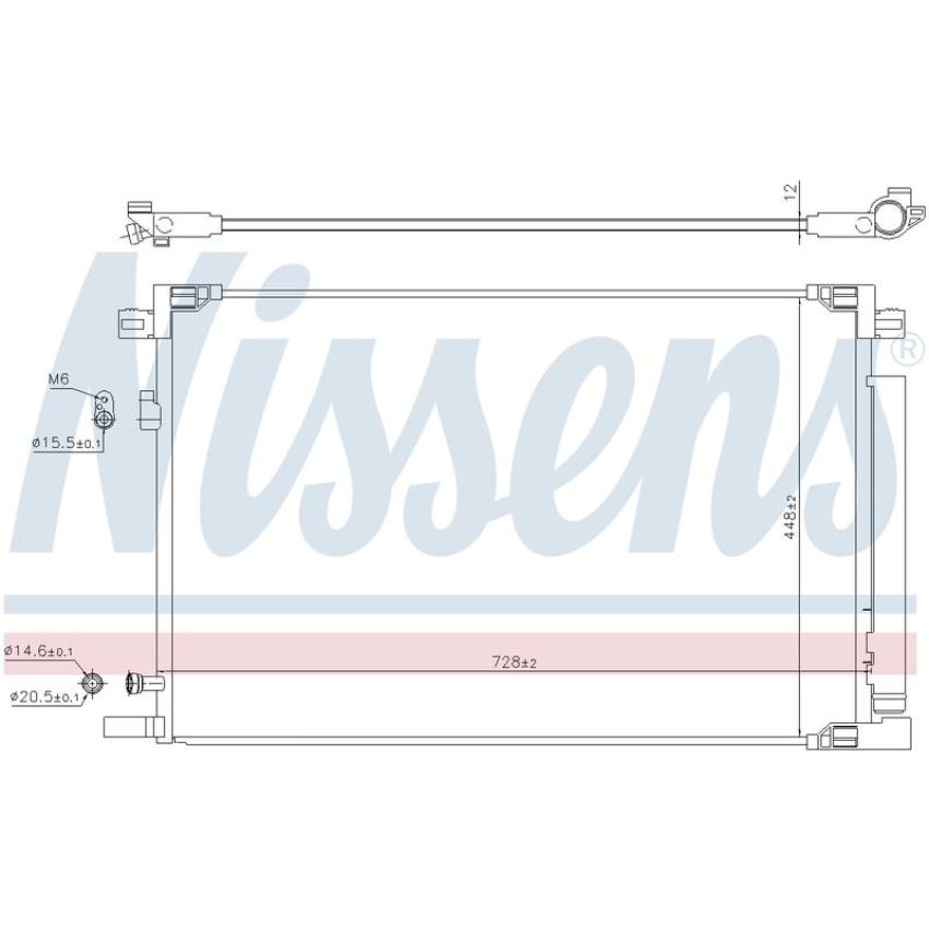 NISSENS 941225 Air Conditioning Condenser/Receiver Drier Assembly