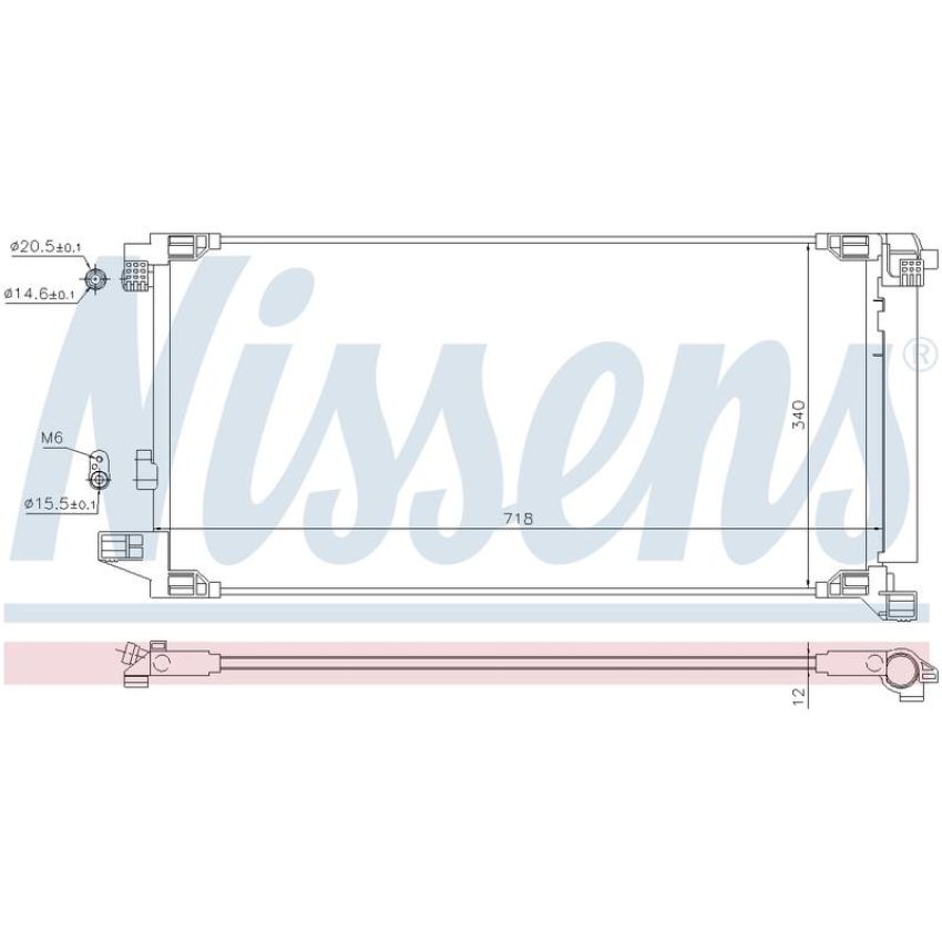 NISSENS 941227 Air Conditioning Condenser/Receiver Drier Assembly